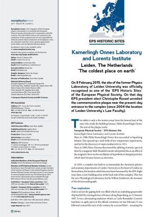 Kamerlingh Onnes Laboratory and Lorentz Institute