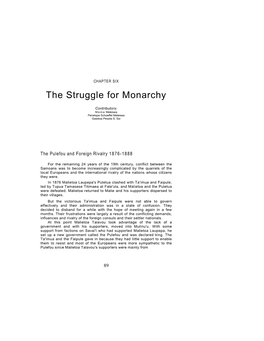 The Struggle for Monarchy