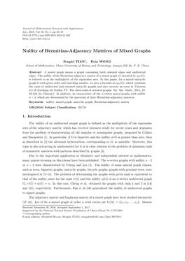 Nullity of Hermitian-Adjacency Matrices of Mixed Graphs