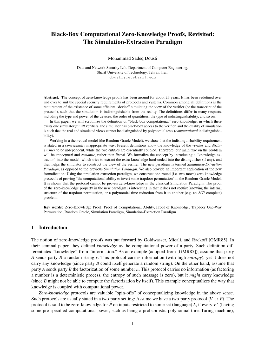 Black-Box Computational Zero-Knowledge Proofs, Revisited: the Simulation-Extraction Paradigm