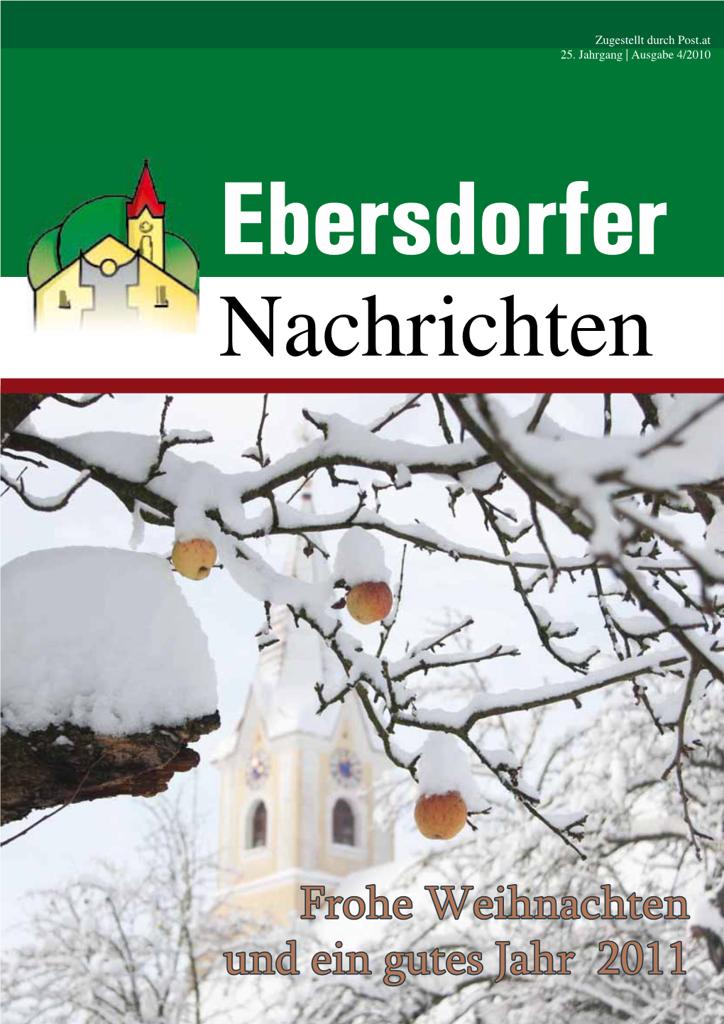 Frohe Weihnachten Und Ein Gutes Jahr 2011 Ebersdorfer 2 GEMEINDE Nachrichten Dez 10