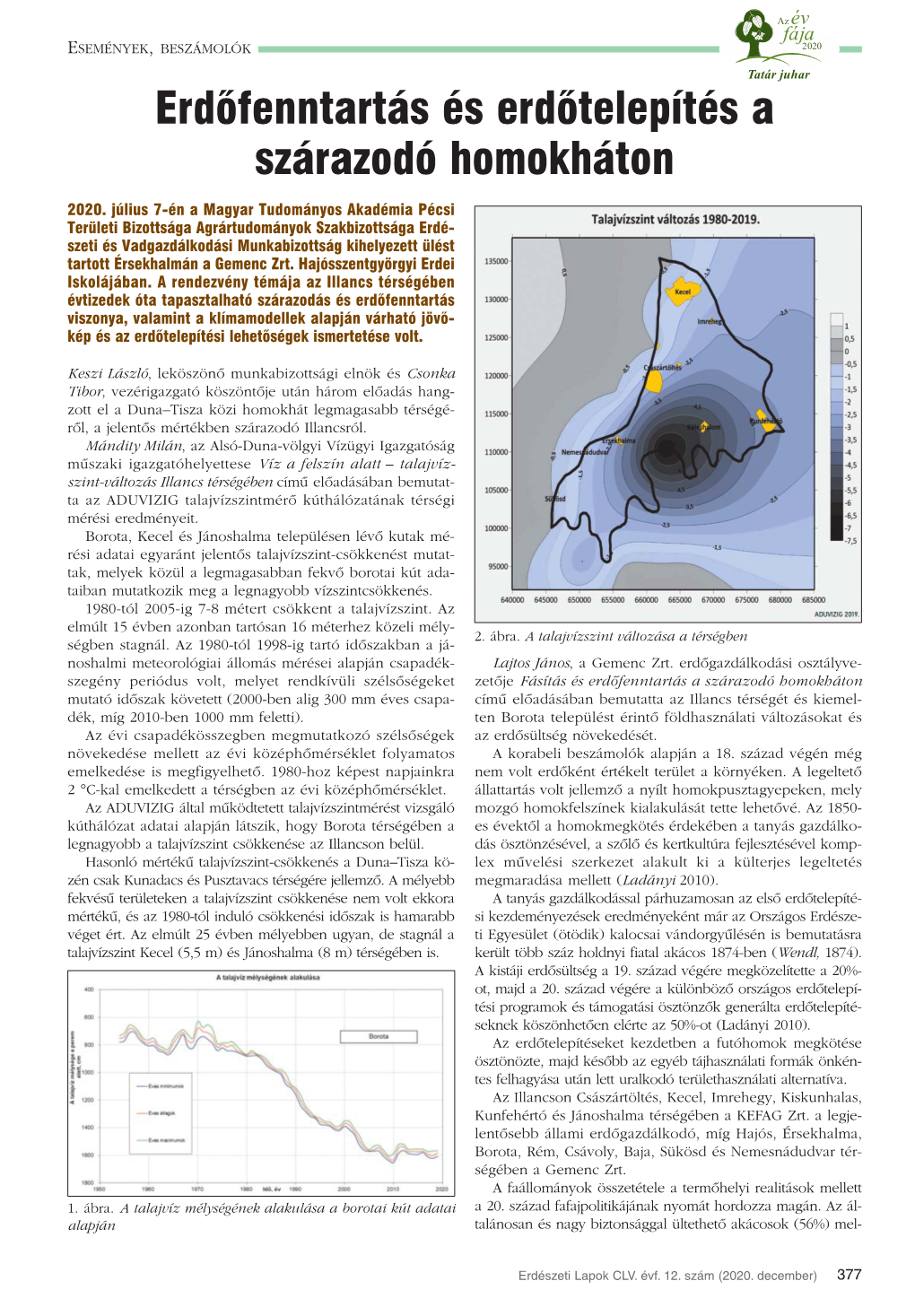 Erdészeti Lapok 155. Évf. 12. Sz. (2020. December)