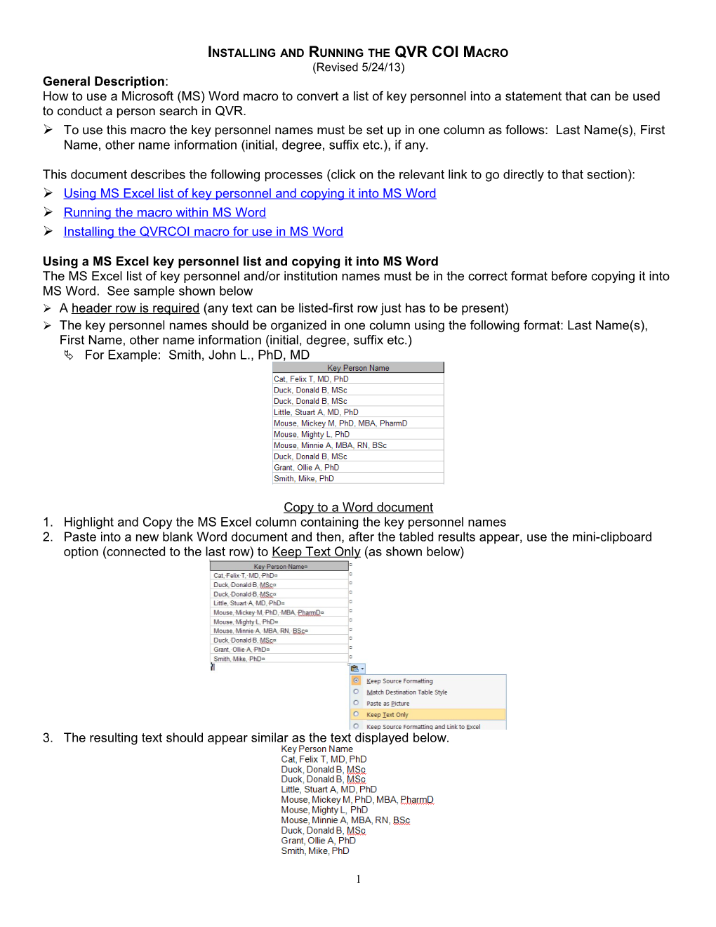 General Instructions to Search Pubmed for Potential Reviewer Cois Using a Macro