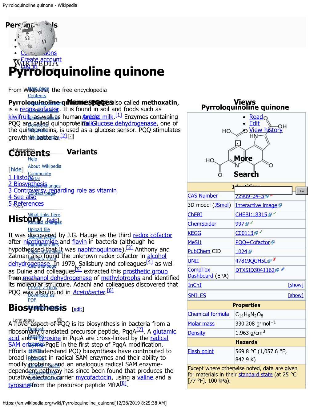 Pyrroloquinoline Quinone - Wikipedia