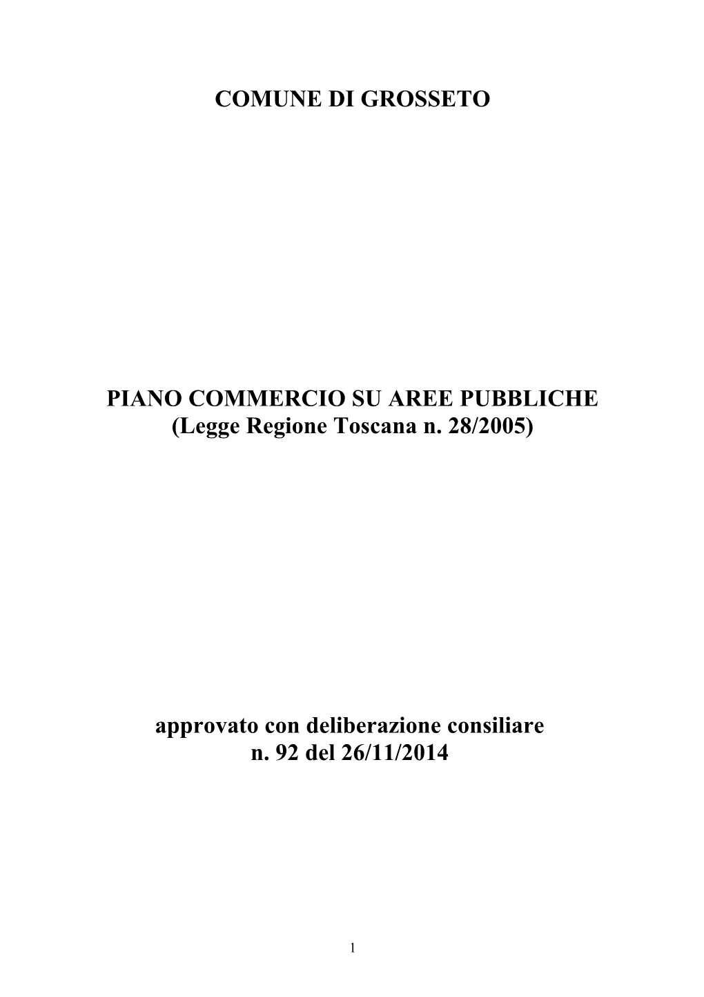 Comune Di Grosseto Piano Commercio Su Aree Pubbliche