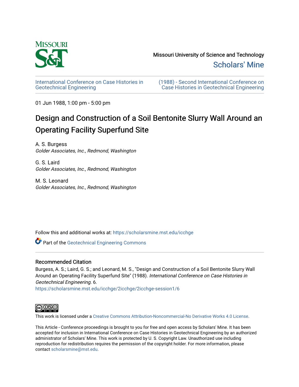 Design and Construction of a Soil Bentonite Slurry Wall Around an Operating Facility Superfund Site