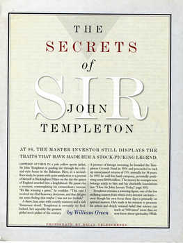 The Secrets of Sir John Templeton