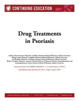 Drug Treatments in Psoriasis
