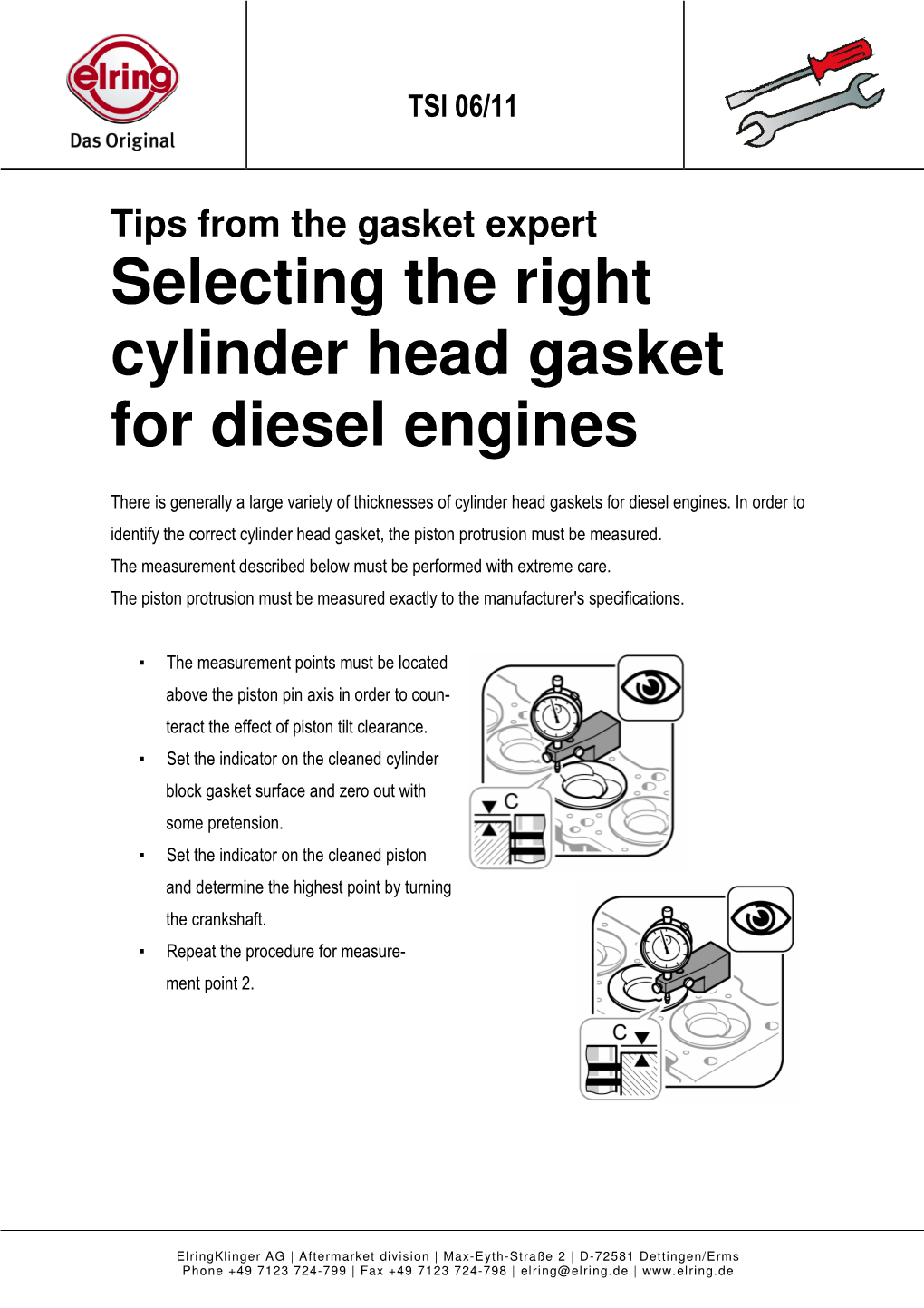 Selecting the Right Cylinder Head Gasket for Diesel Engines