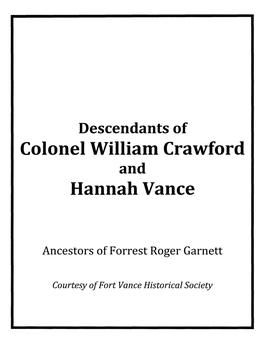 Colonel William Crawford Hannah Vance