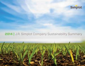 Simplot Company Sustainability Report