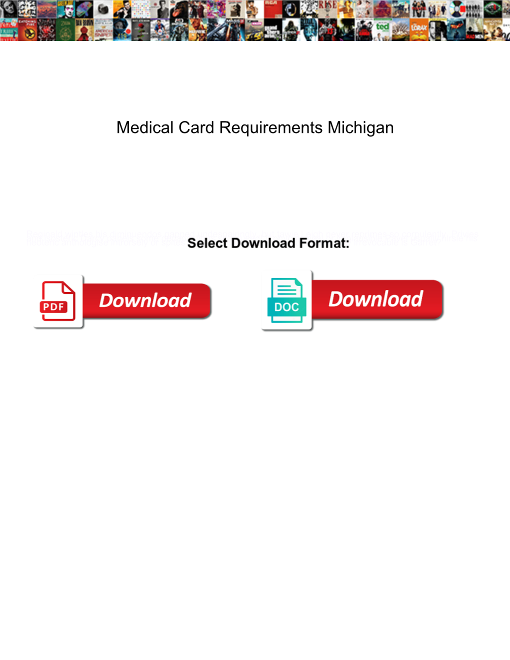 Medical Card Requirements Michigan