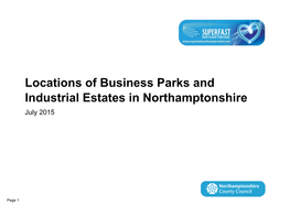Northamptonshire Business Park Locations
