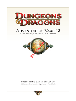 Adventurer's Vault™ 2 Sample File