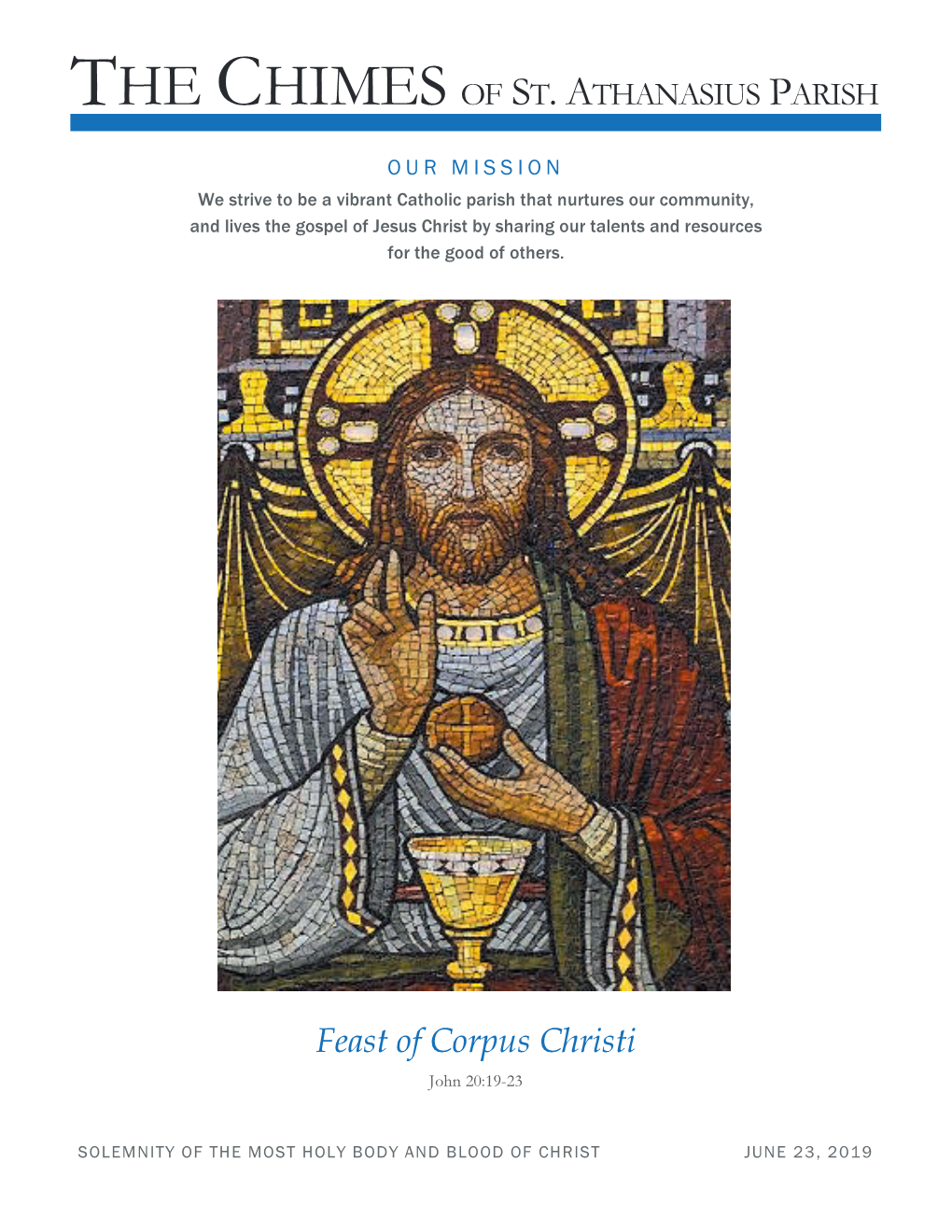 Feast of Corpus Christi John 20:19-23