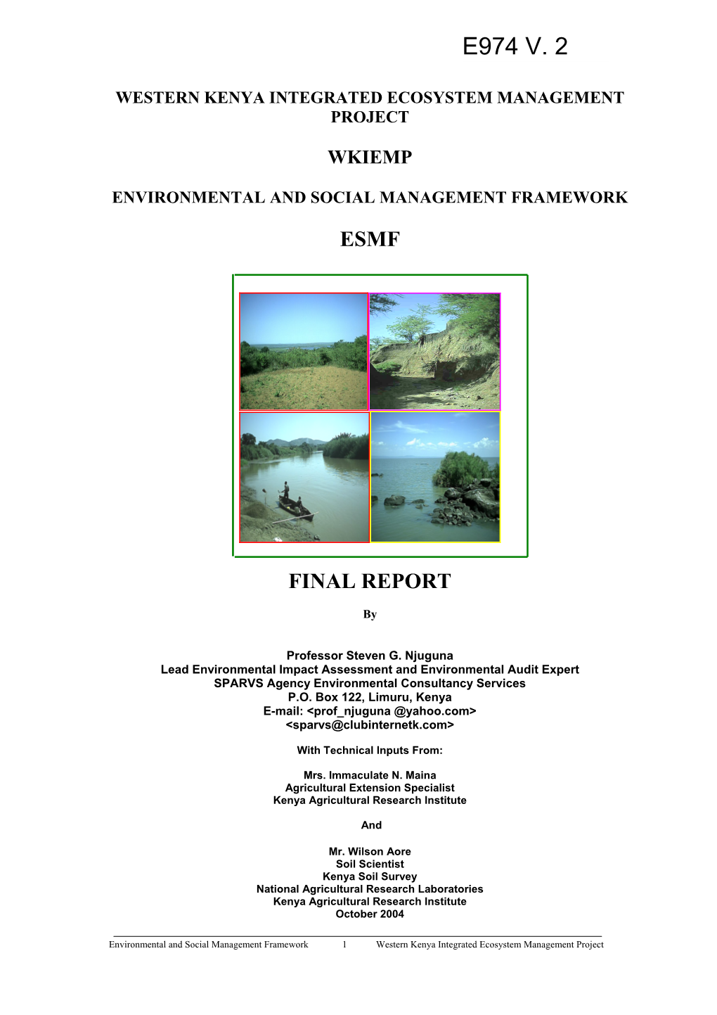 Western Kenya Integrated Ecosystem Management Project