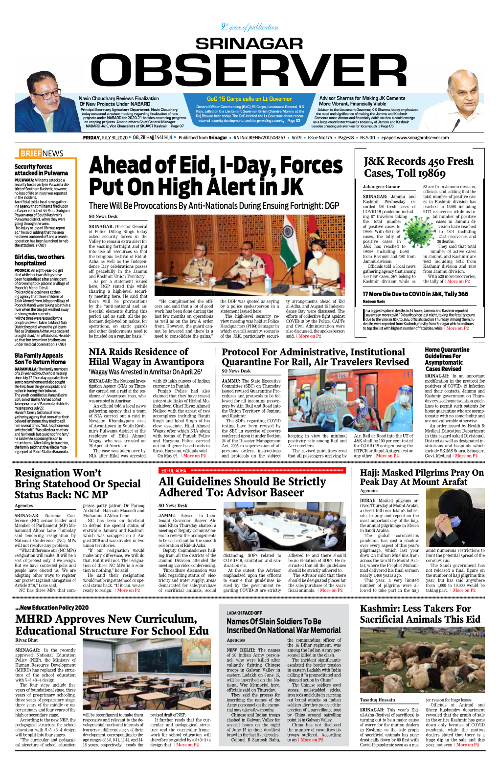 Ahead of Eid, I-Day, Forces Put on High Alert in JK