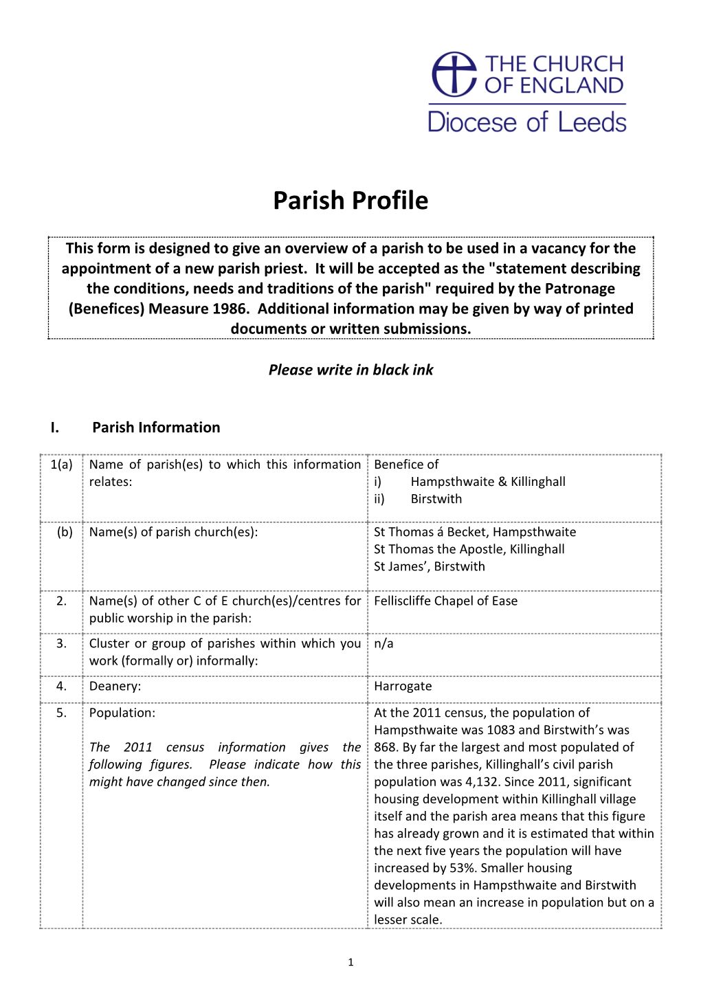 HFKB Parish Profile