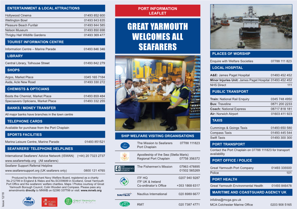 Great Yarmouth Welcomes All Seafarers