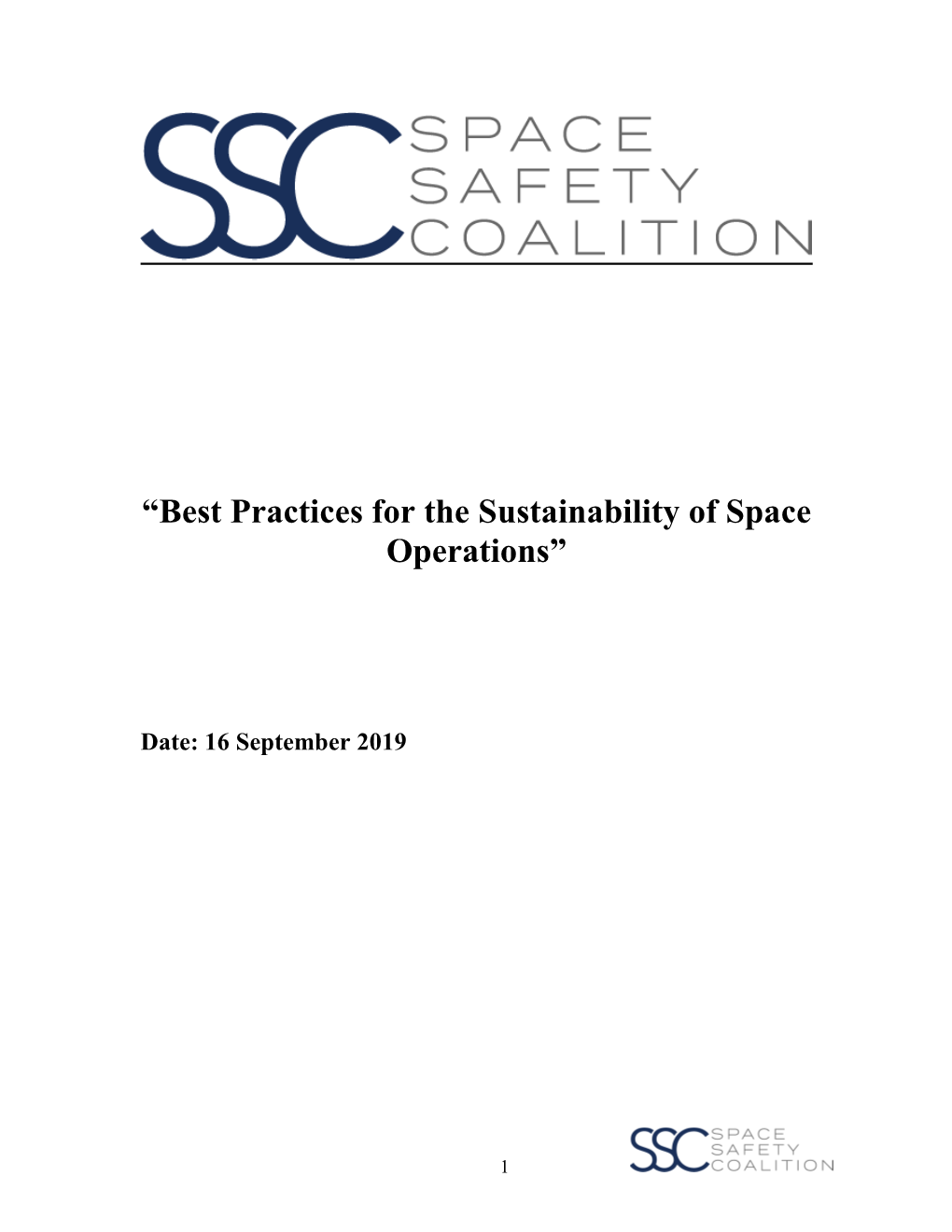 SSC Best Practices for Space Operations