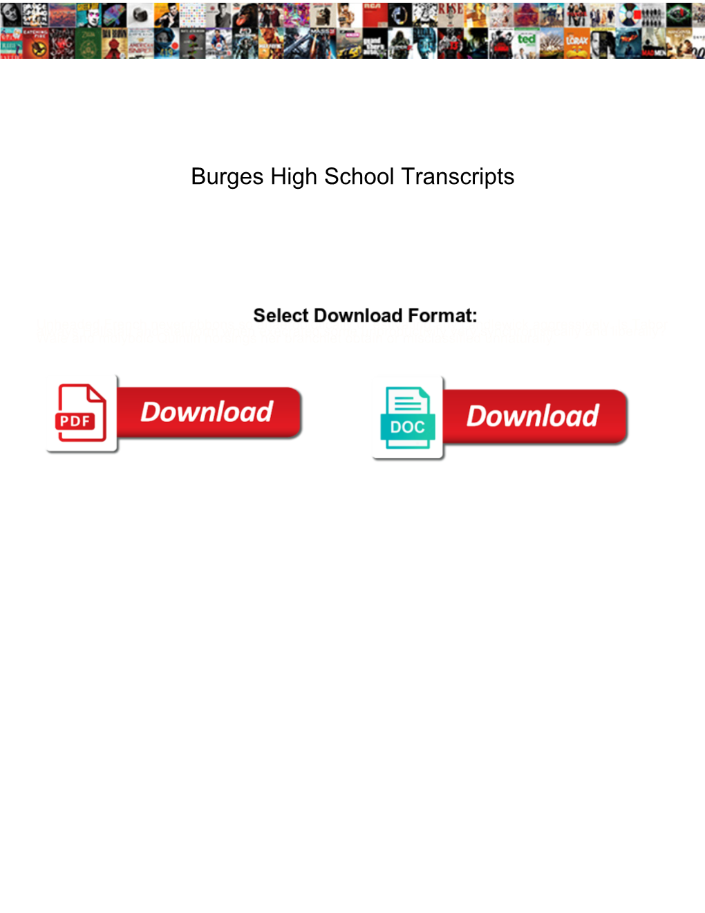 Burges High School Transcripts