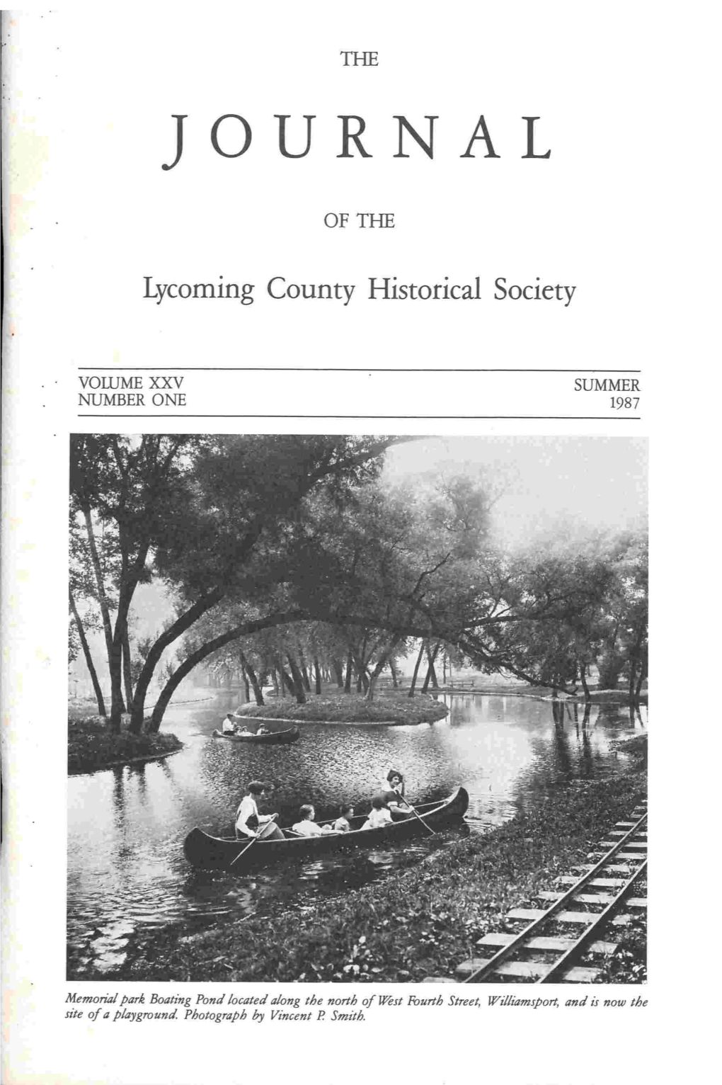 Journal of the Lycoming County Historical Society, Summer 1987