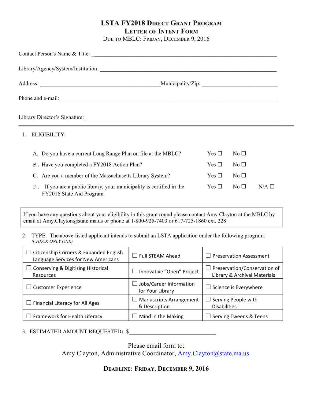 FY2018 LSTA Letter of Intent Form