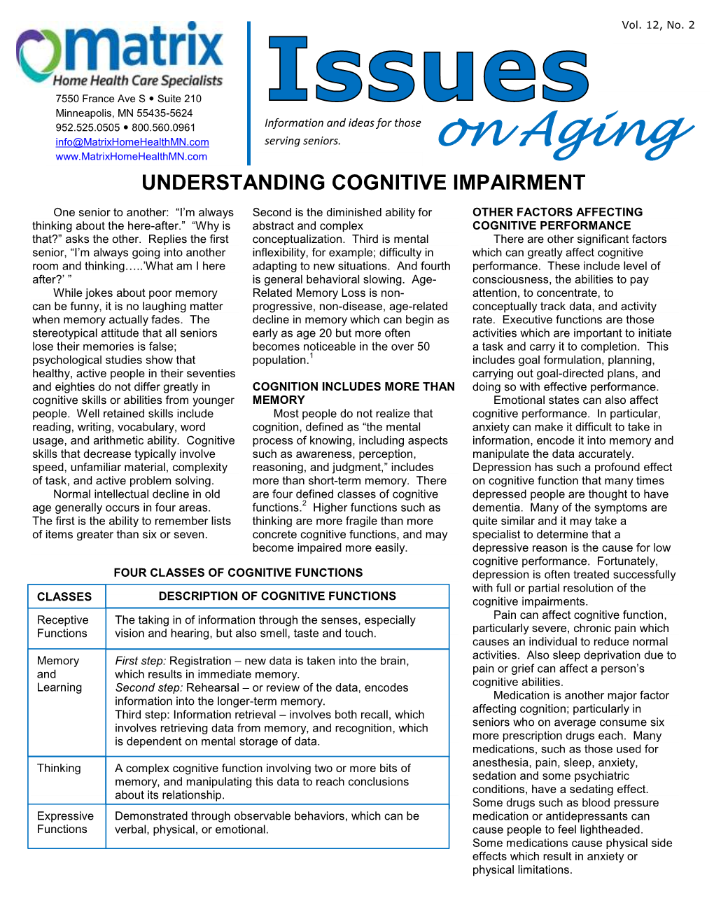 Understanding Cognitive Impairment