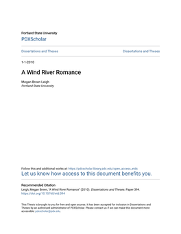 A Wind River Romance