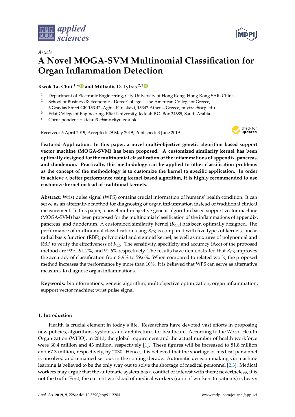 A Novel MOGA-SVM Multinomial Classification for Organ