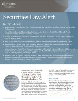 Securities Law Alert