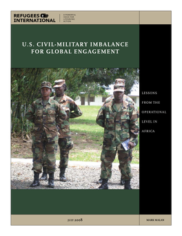 U.S. Civil-Military Imbalance for Global Engagement