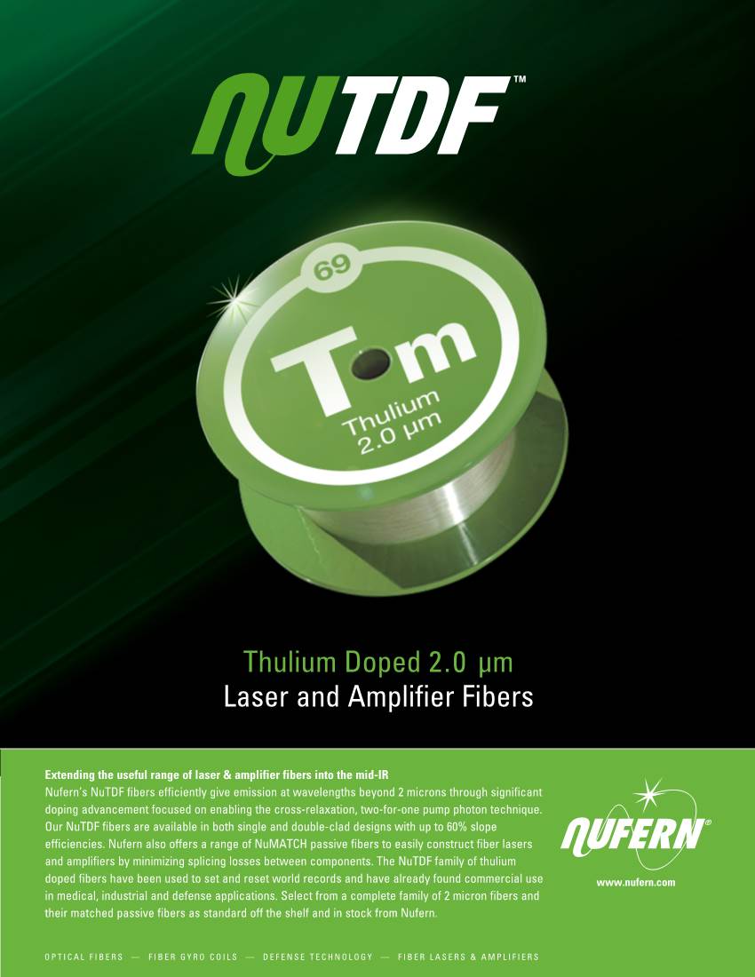 Thulium Doped 2.0 Μm Laser and Amplifier Fibers