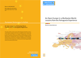 An Open Europe in a Multipolar World: Lessons from the Portuguese Experience European Democracy in Action