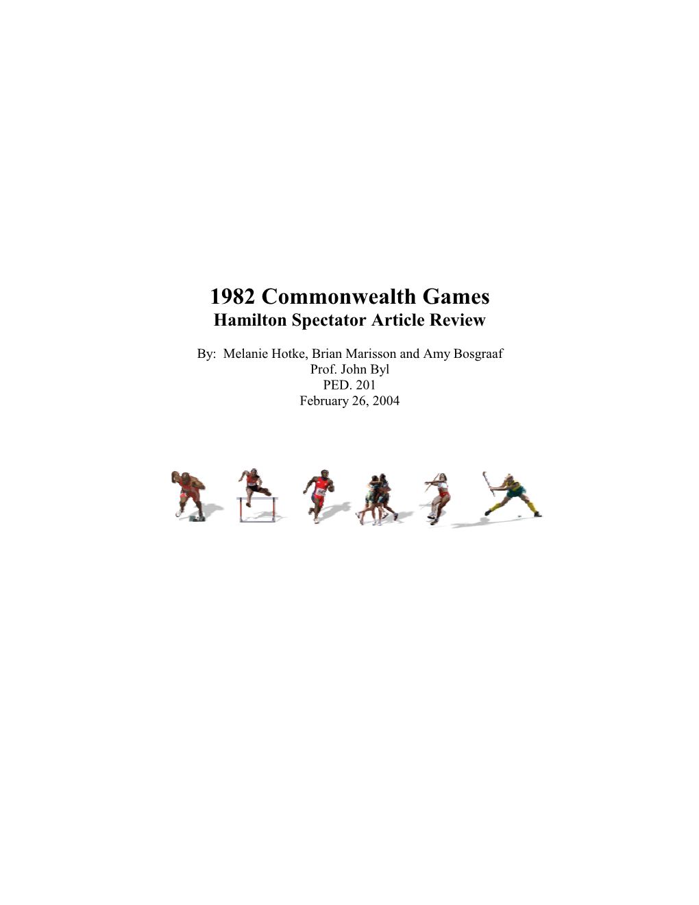 1982 Commonwealth Games Hamilton Spectator Article Review