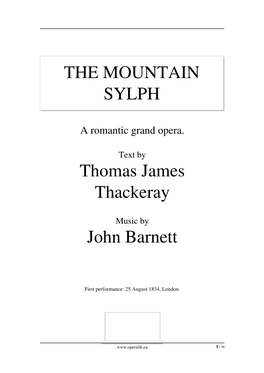 The Mountain Sylph