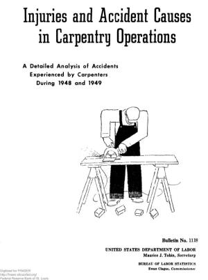Injuries and Accident Causes in Carpentry Operations