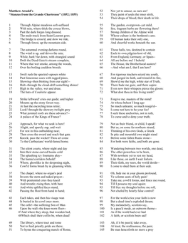 Matthew Arnold's “Stanzas from the Grande Chartreuse” (1852; 1855) 1