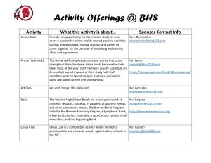 Activity Offerings @ BHS