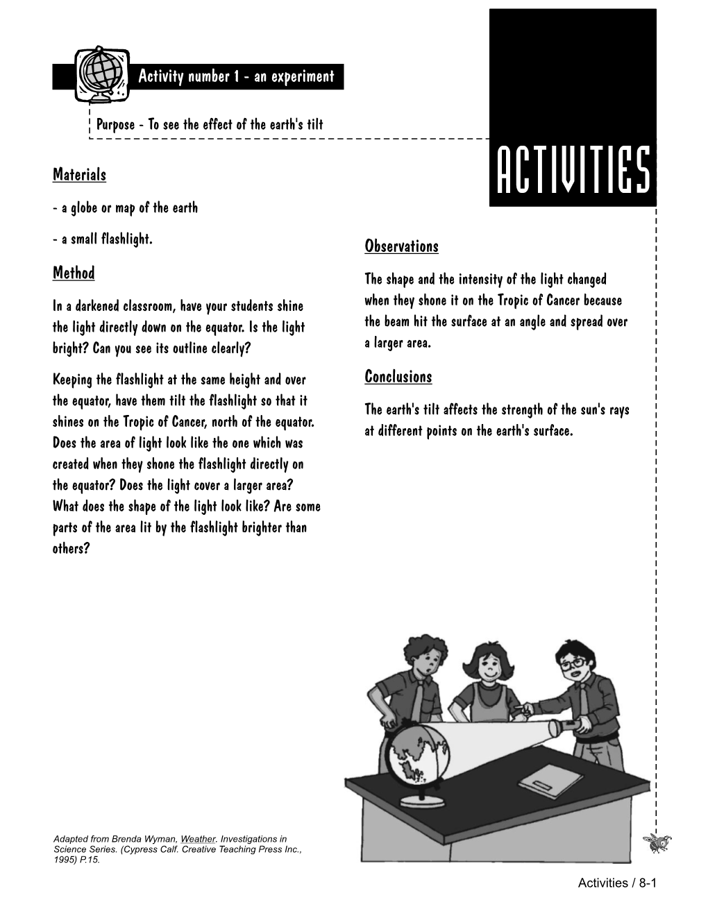 An Experiment Materials Observations Method Conclusions