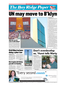 UN May Move to B'klyn