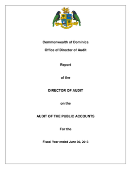 Commonwealth of Dominica Office of Director of Audit Report of The