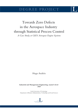 Towards Zero Defects in the Aerospace Industry Through Statistical Process Control a Case Study at GKN Aerospace Engine Systems
