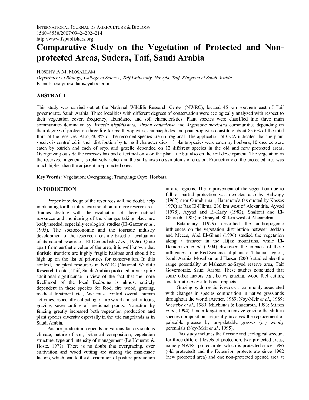 Protected Areas, Sudera, Taif, Saudi Arabia