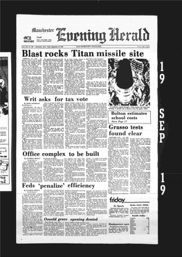 Blast Rocks Titan Missile Site DAMASCUS, Ark