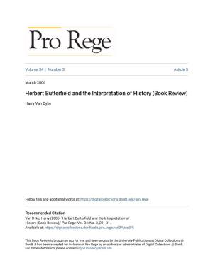 Herbert Butterfield and the Interpretation of History (Book Review)