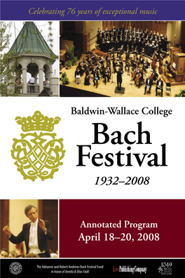 76Th Baldwin-Wallace College Bach Festival