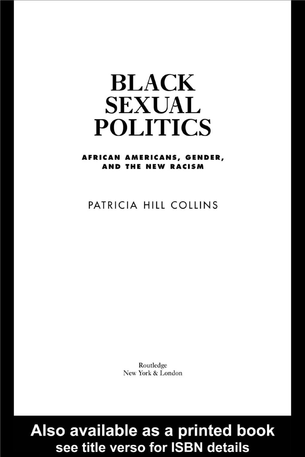 Black Sexual Politics