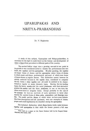 Uparupakas and Nritya-Prabandhas