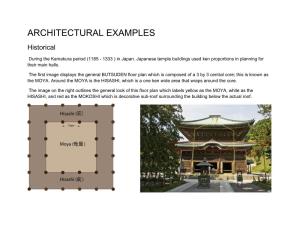 ARCHITECTURAL EXAMPLES Historical